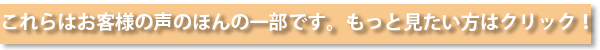 これらはお客様の声のほんの一部です。もっと見たい方はクリック!